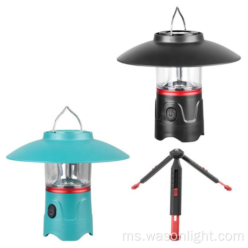 Wason New Arrival Multifunction Portable Outdoor Waterproof Camping LED Light USB-C Rechable Gantung LED LED WITH THE TRIPOD